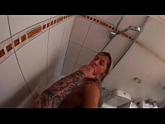 Play MP4 - Anal in the shower pregnant Tattoomilf - mega orgasm
