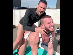 Play MP4 - Hot muscle jock being fucked by hot daddy in rooftop