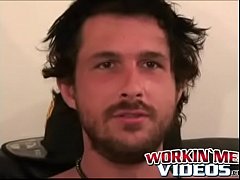 Play MP4 - Inked thug rubbing hairy cock before solo cumshot