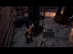 Play MP4 - Lara cosplays as Tifa&period; A horny stone statue's big cock fucks her tight pussy hard&period;