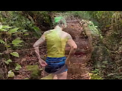 Play MP4 - In the ruins of the abandoned house in the jungle I walk down&comma; and up&comma; the remaining stairs -- and give a brief flash at &period;&period;&period;