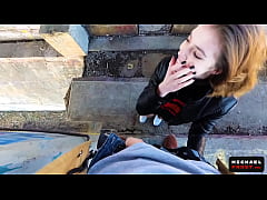 Play MP4 - Risky Amateur Public Blowjob and Cum Walk on Natural Tits - POV