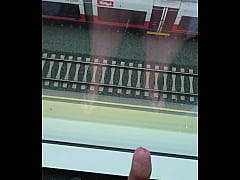 Play MP4 - horny wank at the hotel window at the train station