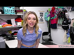 Play MP4 - Cute teen Demi Hawks caught shoplifting and now its time for her tiny pussy to get punished