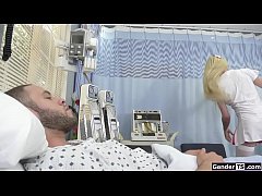 Play MP4 - Shemale nurse helps with patients hardon