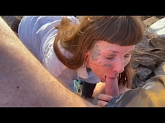 Play MP4 - I suck on the beach and get cum in my mouth