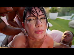 Play MP4 - Outdoor Gangbang 9 Guys Fuck Latina Slut in Lingerie with Anal and DP