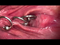 Play MP4 - Really Close Up Macro my Pierced Clit and Pussy until get Very Wet and PEE go to inside my Pussy