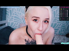 Play MP4 - Short Hair Blonde Sucks Dildo