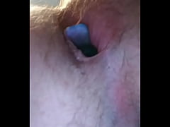 Play MP4 - Pushing out vibrating butt plug