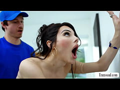 Play MP4 - Hungry and Horny TS ride delivery dudes dick