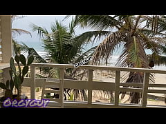 Play MP4 - Ebony wife flashes pussy at a beach house