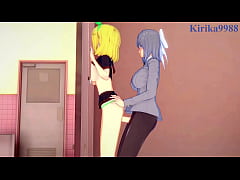 Play MP4 - Ryona and Yumi intense lesbian play and futanari sex&period; - Senran Kagura Hentai