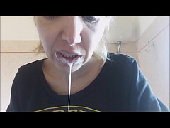 Play MP4 - brushing your teeth is important and Chantal loves to fill her mouth with &period;&period;&period; toothpaste
