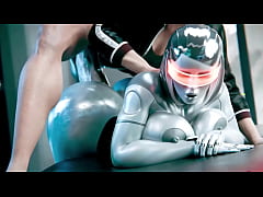 Play MP4 - Woman in futuristic fantasy squirts and savors climaxes on face and body in futa animation