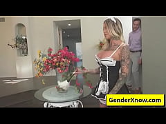 Play MP4 - Sexy transsexual with huge breasts gets her cock sucked - Nadia Love&comma; Jayden Marcos