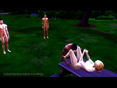 Play MP4 - Young girl asleep fucked by three men&comma; sucks their dicks and takes their loads on her face outside