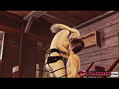 Play MP4 - Sexy Vampire Hunter Rue in Black Latex &ndash; Big Tits Play and Standing G-Spot Stimulation