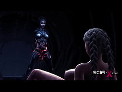 Play MP4 - Hot alien sex in a dark cave with a horny young blonde