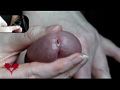 Play MP4 - Super close-up of glans edging and peehole penetration