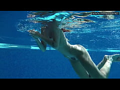 Play MP4 - Tiffany blonde perfect round booty teen swims underwater and undresses