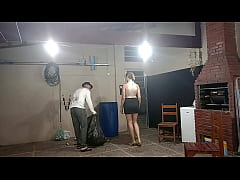 Play MP4 - dirty beggar has a lucky day when asking for recyclables at the lady's house