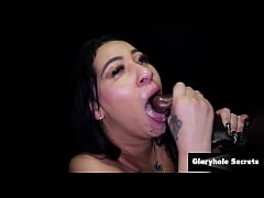 Play MP4 - GloryholeSecrets - Smokin Hot Inked Brunette Pays A Visit To Suck Cock At The Gloryhole