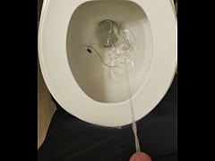 Play MP4 - Hot sexy horny man takes large piss with big dick