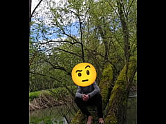 Play MP4 - Outdoor wanking at the river&comma; almost caught