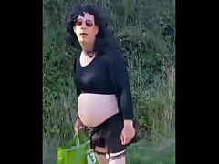 Play MP4 - bisexual crossdresser takes his first public walk dressed up like a girl and when he saw someone coming he was going to walk right past them but ended up running off instead vote me down i will keep uploading it with the 26 voting down wankers