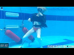 Play MP4 - Horny Ashlee Rose slut dress scuba underwater slow 747 Release week 50