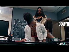 Play MP4 - Ebony boss orders her black TS secretary Leilani Li to fuck her dark pussy