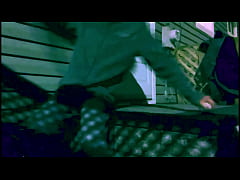 Play MP4 - Time Lapse Stop Frame stretch against steps at Night with Lattice Shadow Ass and Legs Effect