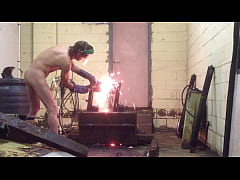 Play MP4 - The office slut has to do so many different jobs naked&period; Including oxyacetylene cutting
