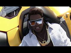 Play MP4 - Ghetto Girl with Thick Thick Rides Top Don BBC In Yellow Lamborghini - SassyComics