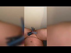 Play MP4 - Dildo fuck with pegs on my very small cock