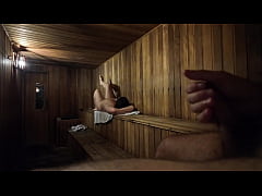 Play MP4 - Dick flash - Public Sauna with naked Milf she helps me