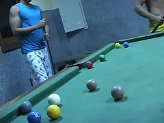 Play MP4 - Couple of playful swarthy spring chicken from Brazil enjoy having old good brown on the pool table in the homo