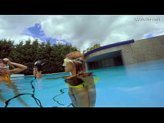 Play MP4 - Katya Nakolkina with another girl in the pool