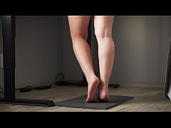 Play MP4 - Spying On Teen Calves At Standing Desk