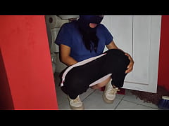 Play MP4 - THE WHORE PUT ON A BALACLAVA AND MAKES PORN FROM HER WORK WAREHOUSE SHOWING HER MATURE VAGINA