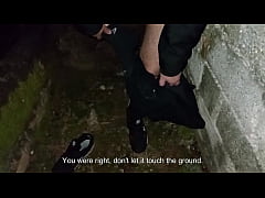 Play MP4 - Couple peeing and having sex in public behind the church