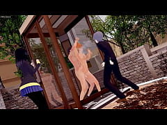 Play MP4 - Haikyuu Yaoi - Kageyama fucks Hinata while Shigawara jerks off watching them - Japanese manga anime gay porn