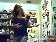 Play MP4 - Cute Hot Teen Strips Then Fingers Her Pussy