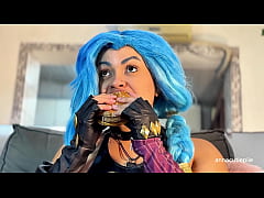 Play MP4 - Jinx Cosplay Eating McDonald&rsquo;s with Burps and Belly Noises