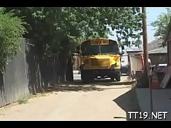 Play MP4 - Hot teen shows off her round ass and gets drilled doggy style