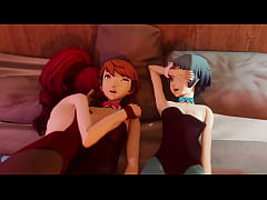 Play MP4 - Fuuka&comma; Yukari&comma; and Mitsuru's hardcore group fuck &lpar;Persona 3 hentai&rpar;