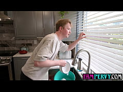 Play MP4 - Big boobed blonde MILF stepmom Katie Morgan sunbating on stepson big dick