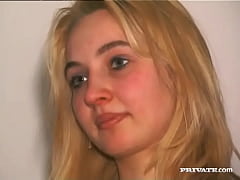 Play MP4 - Blonde Bernadett Enjoys Sucking and Fucking Three Cocks at Once