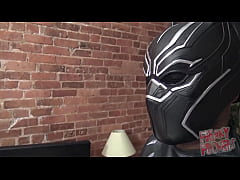 Play MP4 - Black Panther Cosplay Breeding Hairy White Hole
